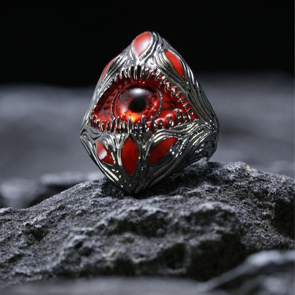 "The Parasite" Realistic Eye Titanium Alloy Ring (Cyberpunk Hip-Hop Style) - view 5