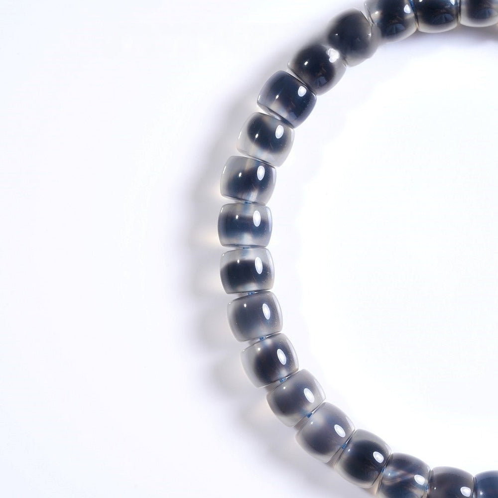 Tibetan Blessed Black Core Agate Bracelet for Purposeful Living - view 2