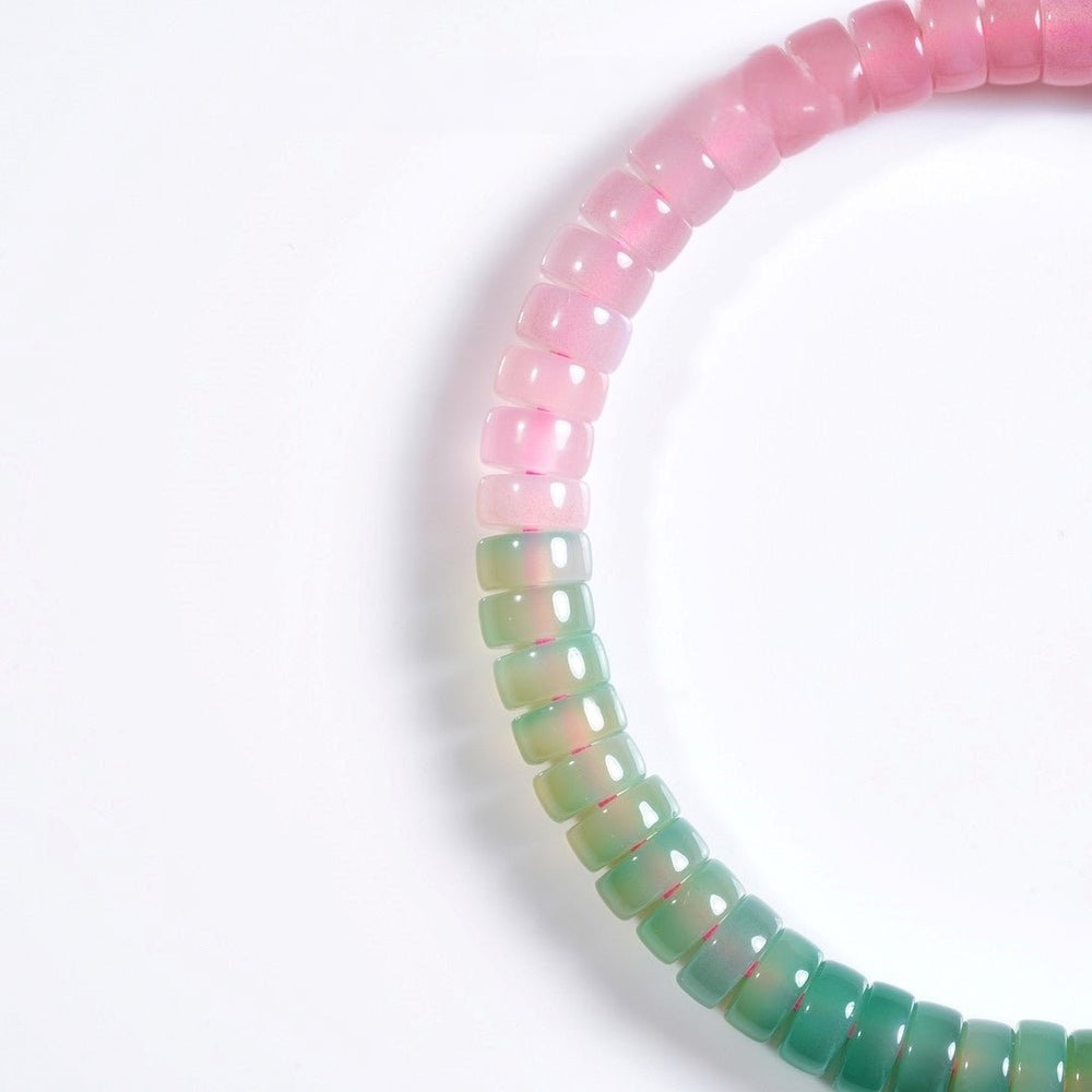 Watermelon Agate Bracelet — 6mm Natural Gemstone | Wealth Magnet - view 2