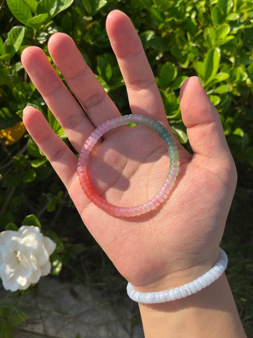 Watermelon Agate Bracelet — 6mm Natural Gemstone | Wealth Magnet - view 4