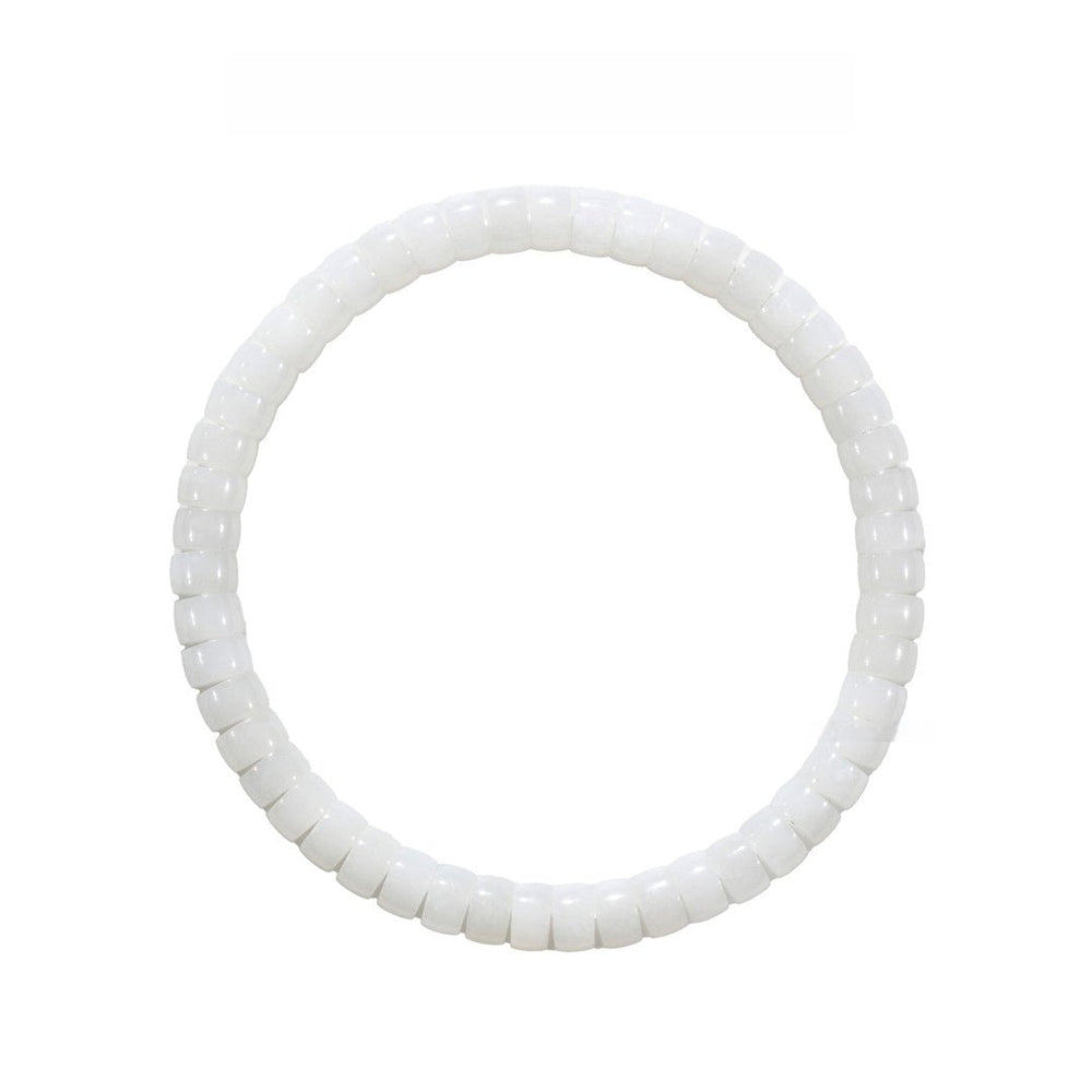 White Jade Bracelet — 6mm Natural Hetian Jade for Pure Energy Flow - view 5