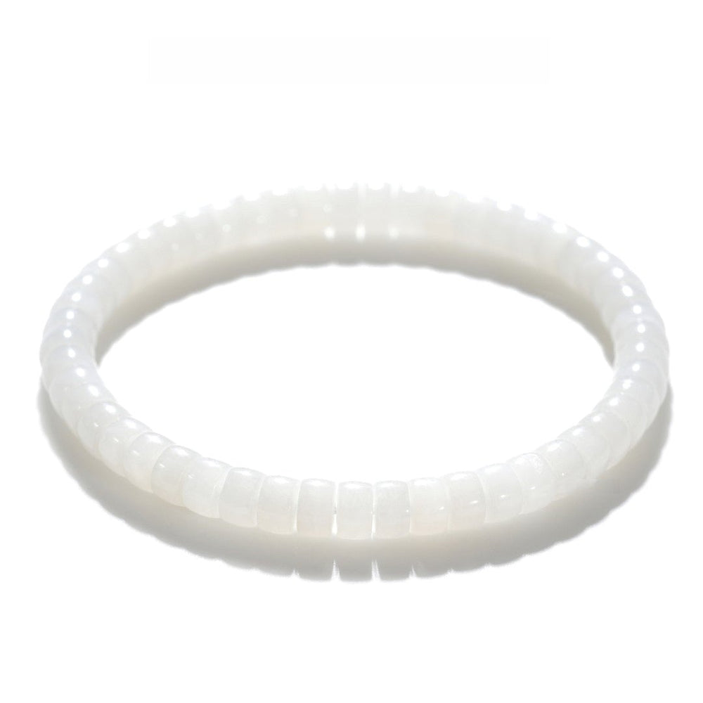 White Jade Bracelet — 6mm Natural Hetian Jade for Pure Energy Flow - view 4
