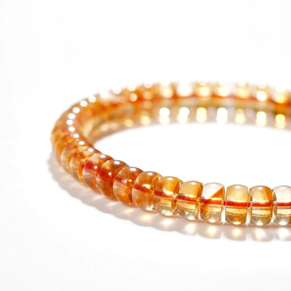 Yellow Citrine Bracelet — 6mm Natural Gemstone | Career Growth & Abundance - view 3