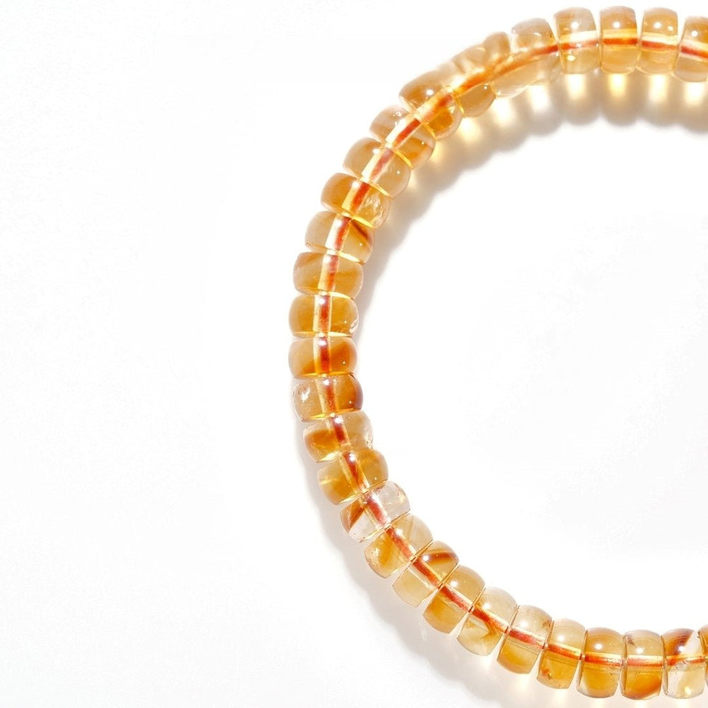 Yellow Citrine Bracelet — 6mm Natural Gemstone | Career Growth & Abundance - view 2