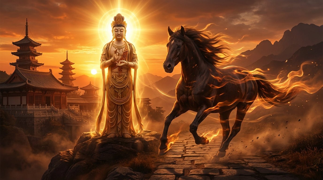 1990 Horse Guardian Buddha 2026: Harness Your Unstoppable Momentum - Buddhabelief