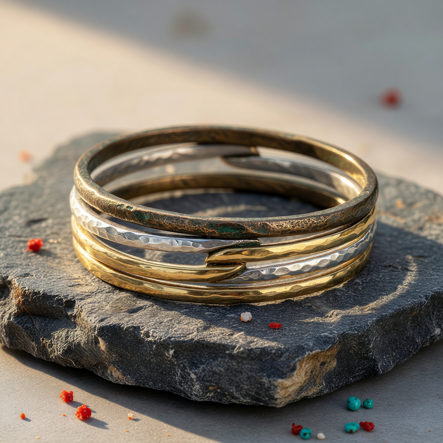 Tibetan Three Metal Bracelet: Silver Copper Gold Authentic Guide — authentic Tibetan Buddhist guide by Buddhabelief