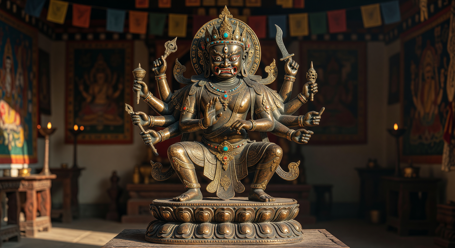 6 Armed Mahakala: Meaning of Each Weapon & Tibetan Practice — authentic Tibetan Buddhist guide by Buddhabelief