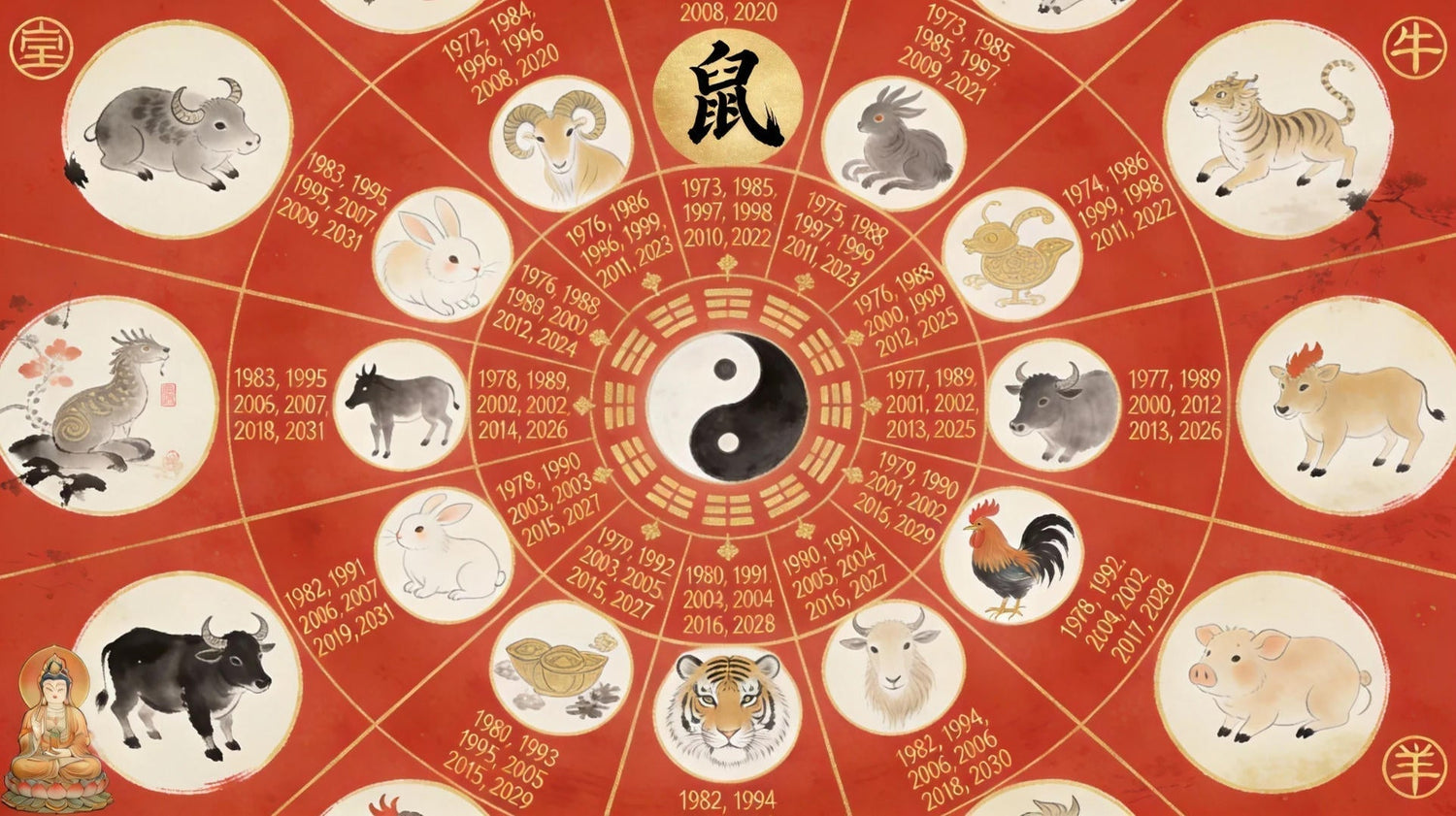 Chinese Zodiac Complete Guide: 12 Animals, Years & Guardian Buddhas - Buddhabelief