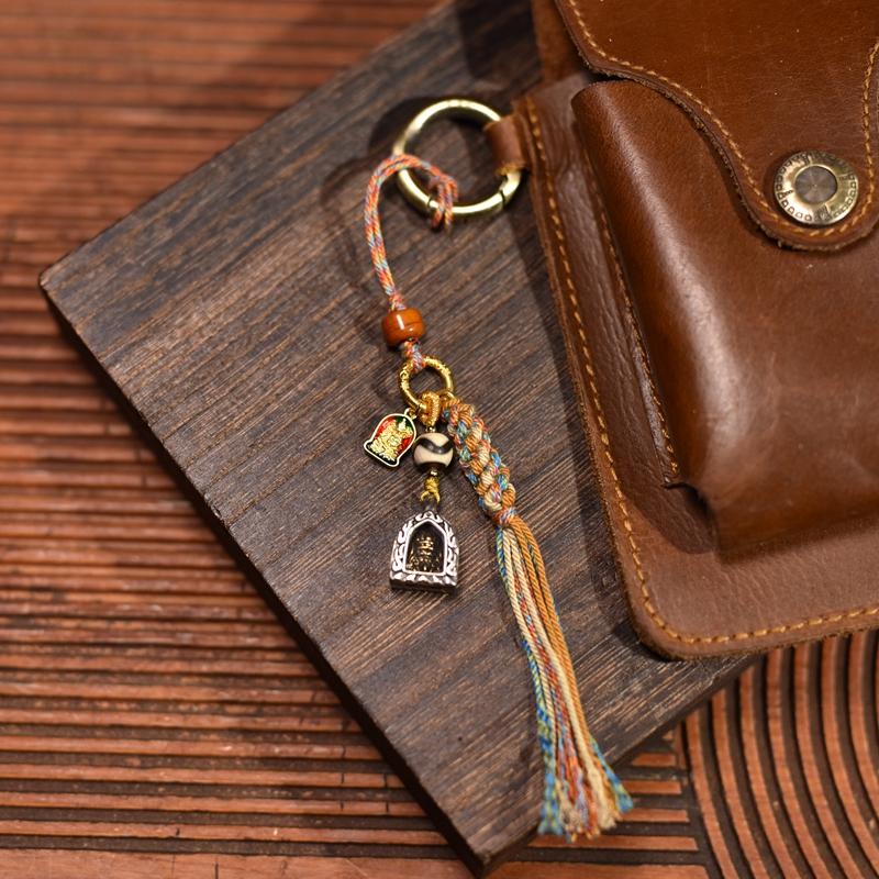 Zakiralam Gau Keychain | Tibetan Energy Protection Amulet - view 1