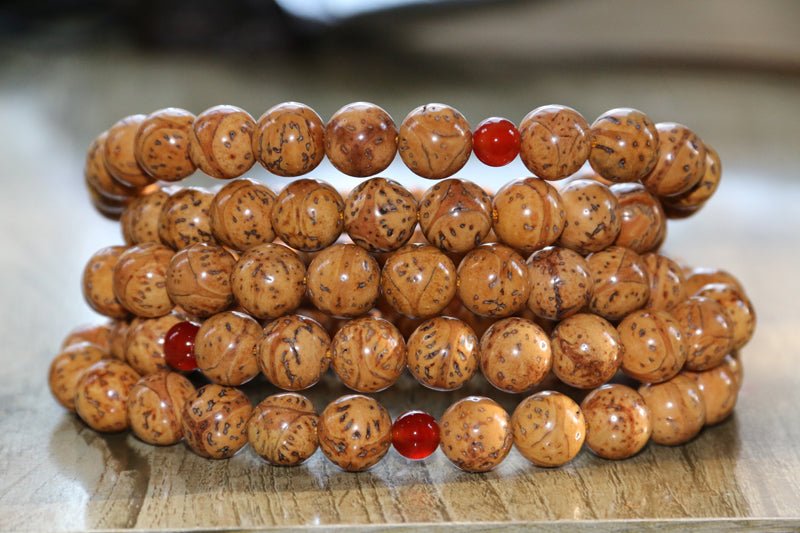 【Special offer】Natural Indian Dragon Eye Bodhi Mala · 108 Beads - view 2