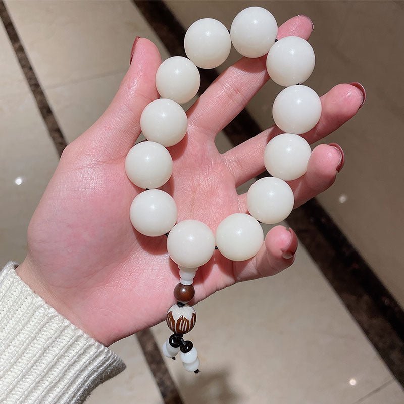 【Special offer】Natural white jade bodhi seed bracelet - view 2