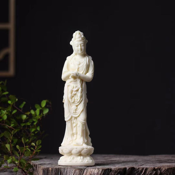 Mystic Tagua Nut Guanyin Hand‑Carved Sculpture