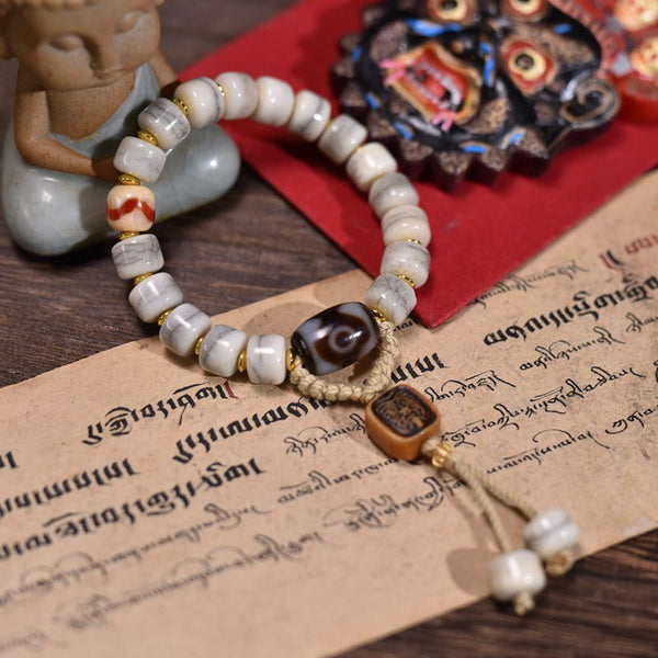 Natural cow bone sky pearl bracelet