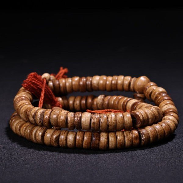 Vintage Tibetan Old Bone Mala | 108 Sacred Beads - view 2