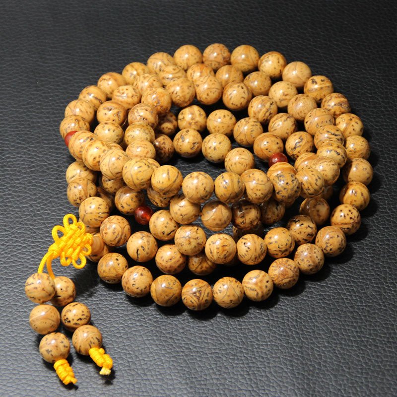 【Special offer】Natural Indian Dragon Eye Bodhi Mala · 108 Beads - view 3