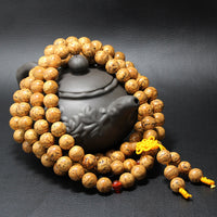 Natural Indian Dragon Eye Bodhi Mala · 108 Beads