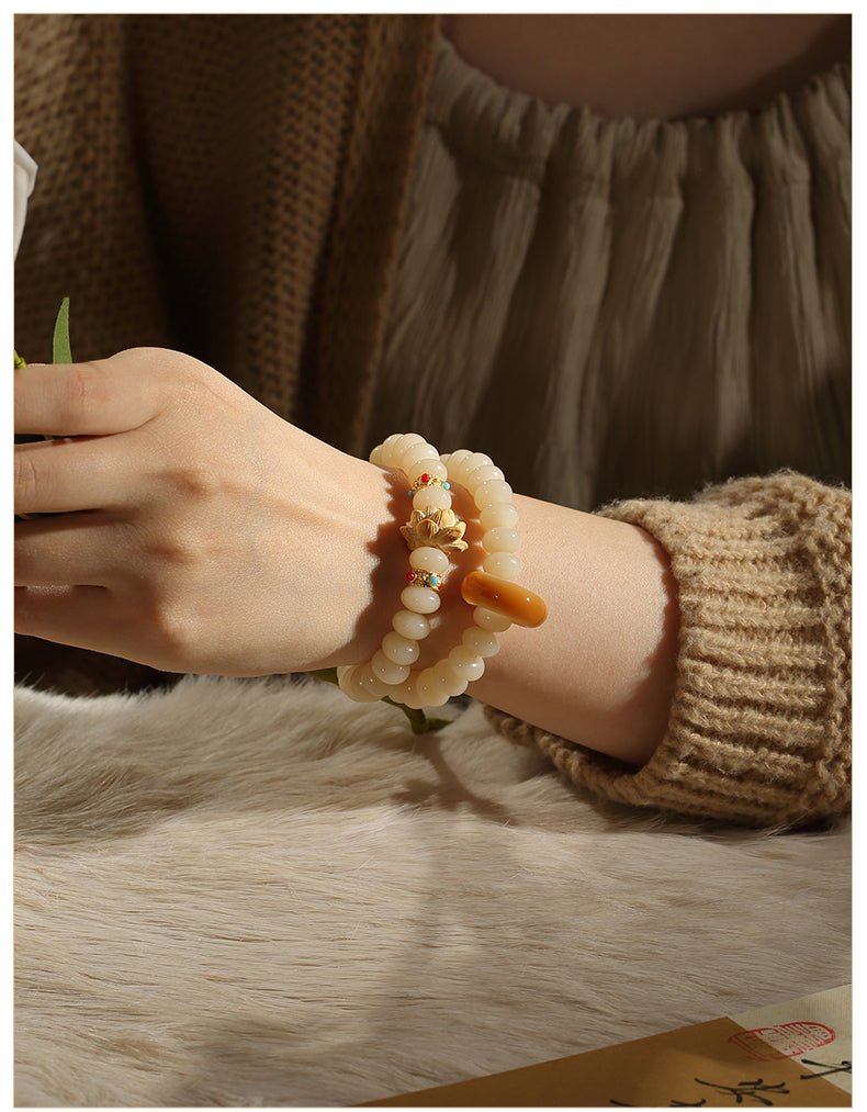 Illusory Snow Bodhi Beads | Energy & Calm Protection - view 3