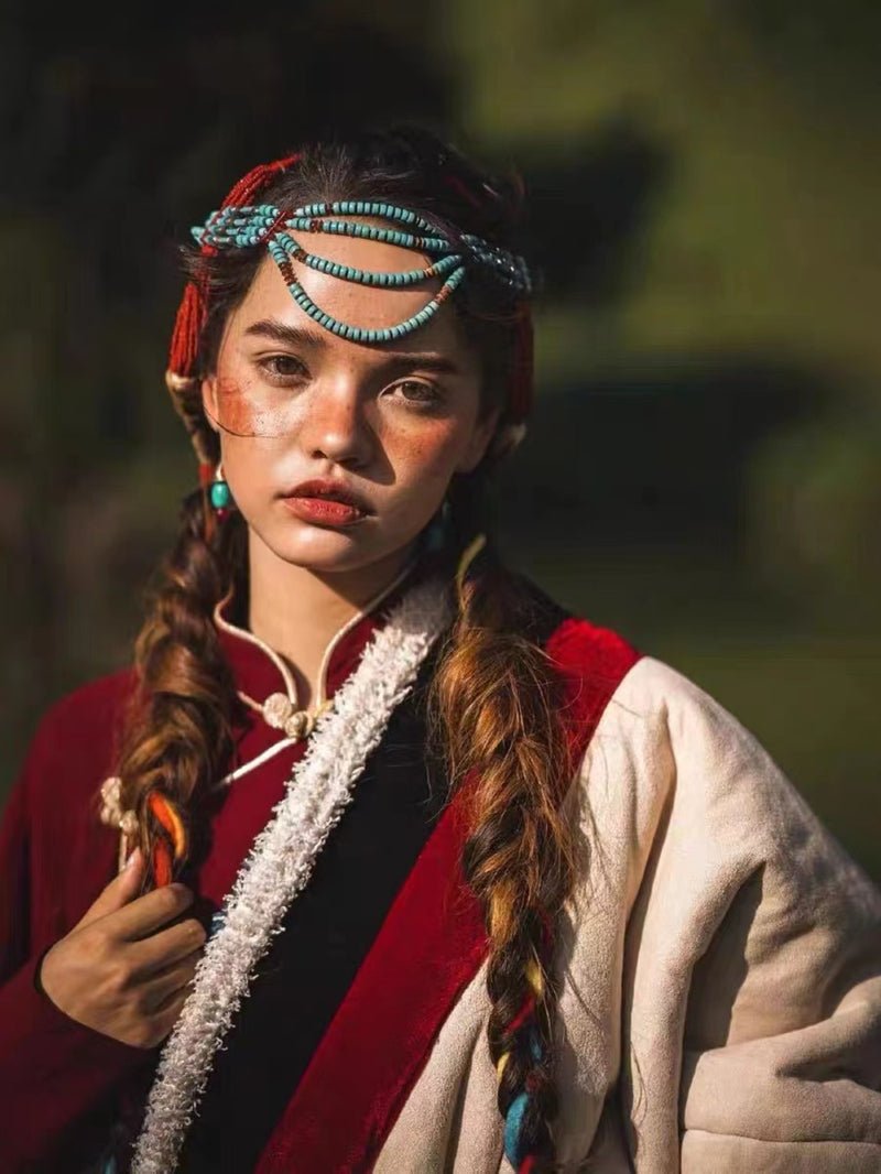Tibetan Bohemian Necklace – Handmade Ethnic Head & Neck Jewelry - view 4