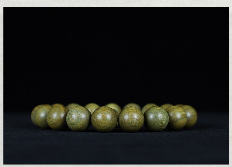 Green Sandalwood Rosary | Handheld with Lucky Charm - view 7