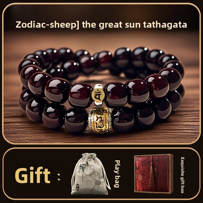 Goat Zodiac Bodhi Root Mala – 108 Bead Bracelet & Necklace for Calm & Emotional Balance - view 3