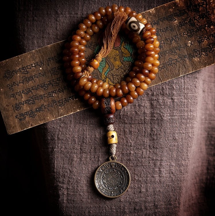 108 beads of natural yak bone prayer beads - view 3