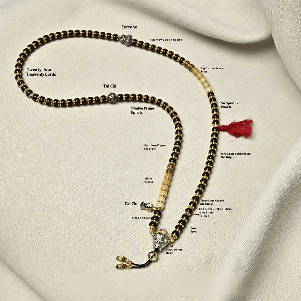 Violet Thunder Bodhi Necklace – Taoist Beads for Energy & Purity — view 2