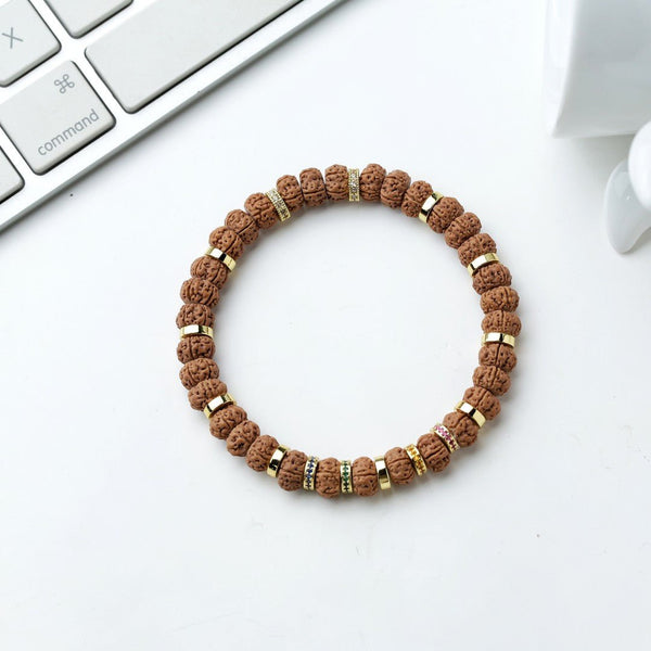 Small Vajra Bracelet | 7mm Four-Color Indonesian Bodhi