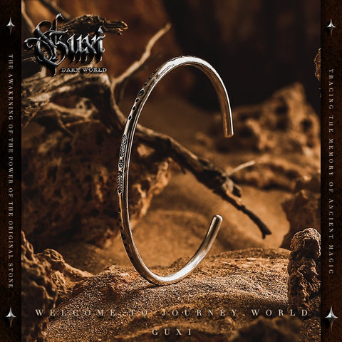 "The Hope" 925 Silver Vintage Bangle for Men