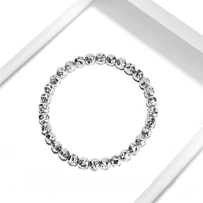 "Galaxy" 6mm 925 Sterling Silver Bracelet – Minimalist & Versatile for Couples - view 1