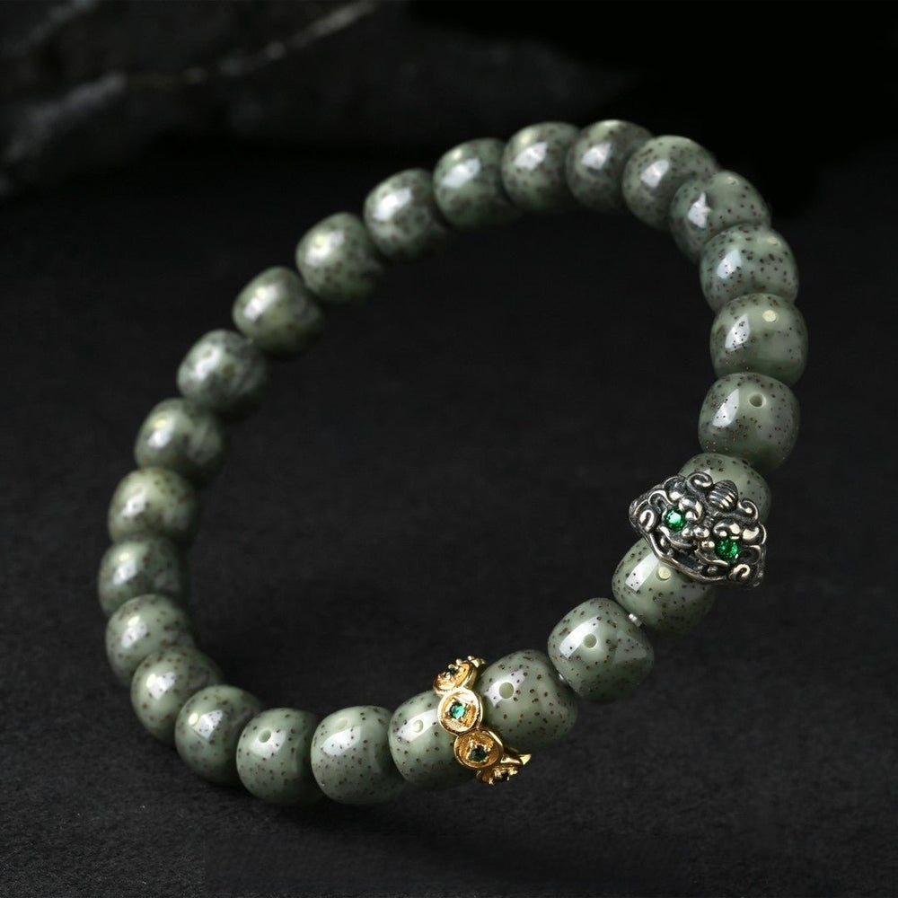 Qilin Wealth Bracelet – Jade Charm for Prosperity & Protection - view 1