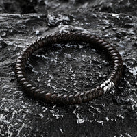 Primordial Void Black Gold Star Moon Mala - Hand Carved Cosmic Energy Bracelet