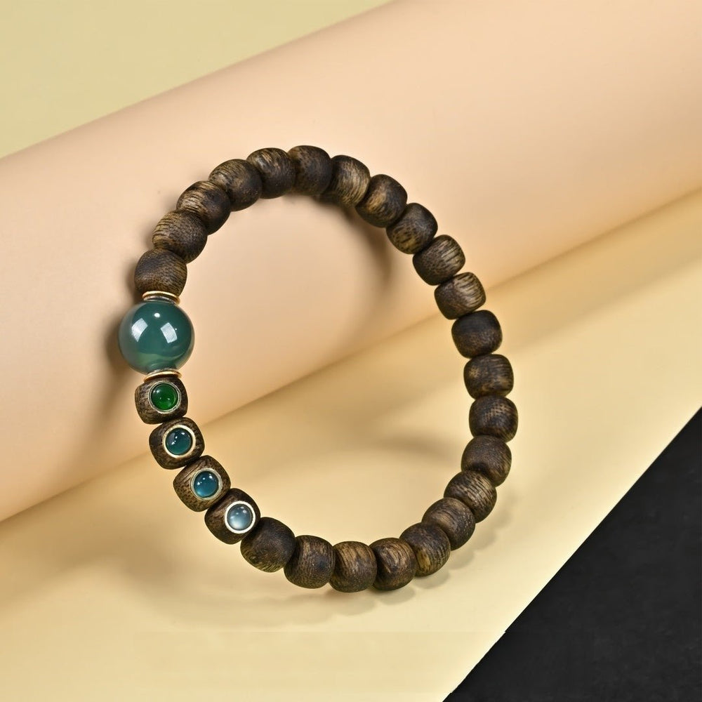 Buddha Kynam Agarwood Jade Bracelet – Wealth & Blessing Jewelry - view 1