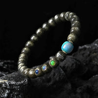 Summer Lime Crystal & Waxy Ice Star Moon Mala - Refreshing Spiritual Bracelet