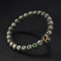 Waxy Ice Star Moon Bracelet - Dragon Child Accent Full Set Mala