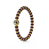 "Purple Flame Alchemy Cauldron" Original Design - Hand-Inlaid Bodhi Root Mala - Monk-Blessed Spiritual Bracelet for Energy Transformation & Inner Alchemy - Buddhabelief