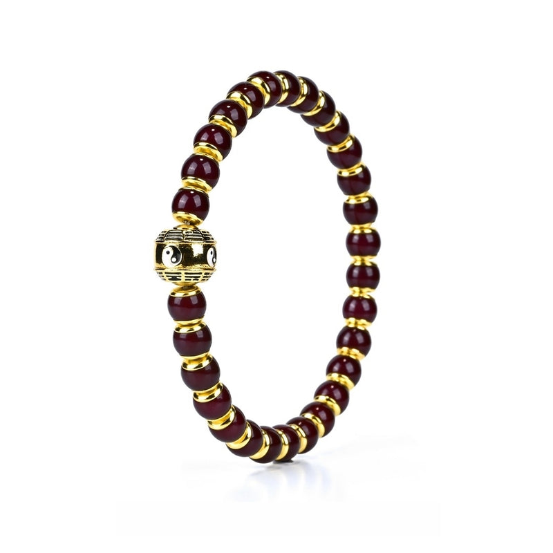 "Purple Flame Alchemy Cauldron" Original Design - Hand-Inlaid Bodhi Root Mala - Monk-Blessed Spiritual Bracelet for Energy Transformation & Inner Alchemy - Buddhabelief