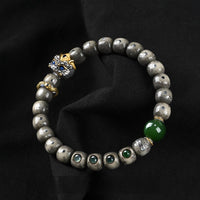 "Azure Void & Black Tortoise" Star Moon Bodhi Bracelet - Waxy Ice Shimmering Moon & Starry Sky Inlaid Masterpiece