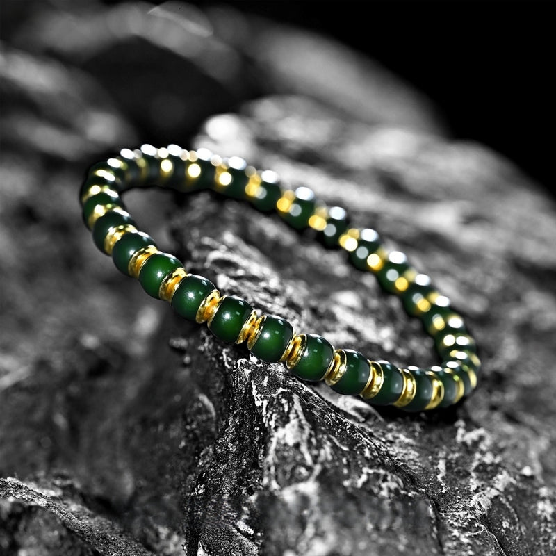 "Golden Shield · Celestial Pivot" Original Design - Ice-Dyed Bodhi Seed Mala - Limited Edition Monk-Blessed Bracelet for Protection & Wealth Energy - Buddhabelief