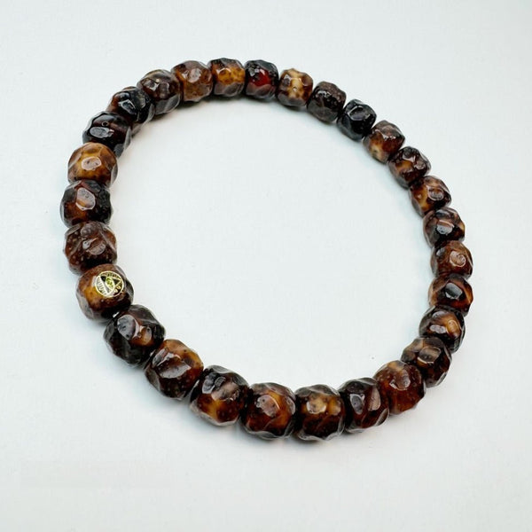 Black Gold Jade Star Moon Bodhi Bracelet | Handmade