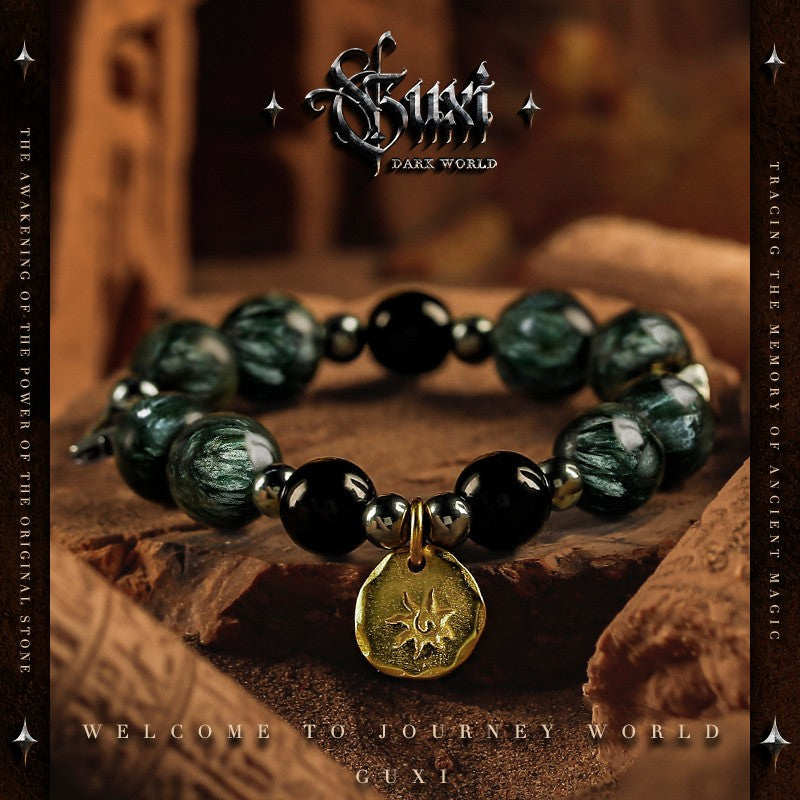 Oasis Beaded 925 Silver Bracelet for Men — view 1