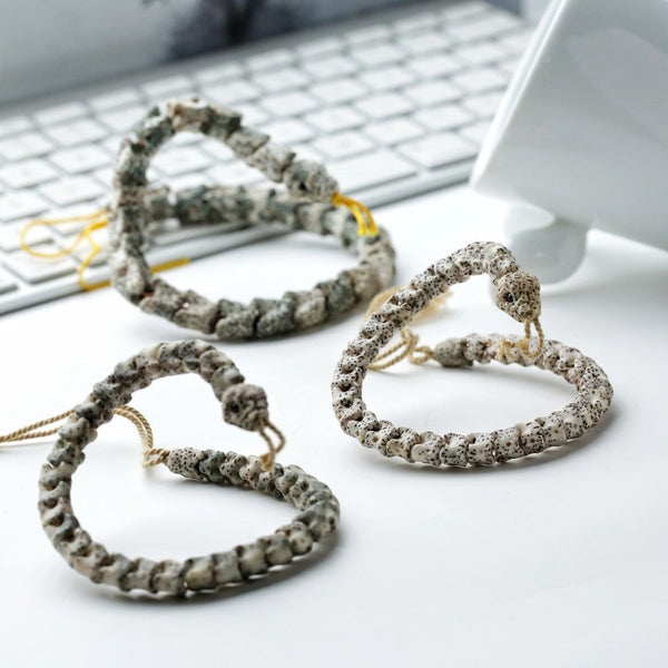 Snake-Bone Moon Star Bodhi Bracelet | Handcrafted for Growth