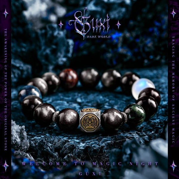 Spirit Beast 925 Silver Bead Bracelet for Men