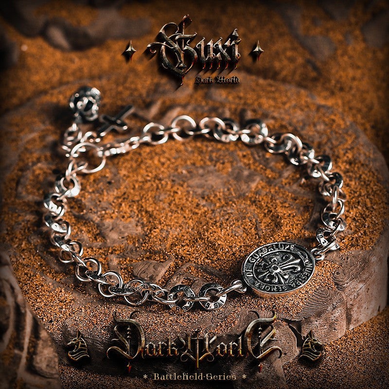 925 Silver 'Belief' Bracelet - Original Retro Design - 925 Silver Bracelet for Men