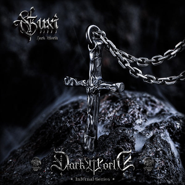 925 Silver Men's Abyssal Cross Necklace