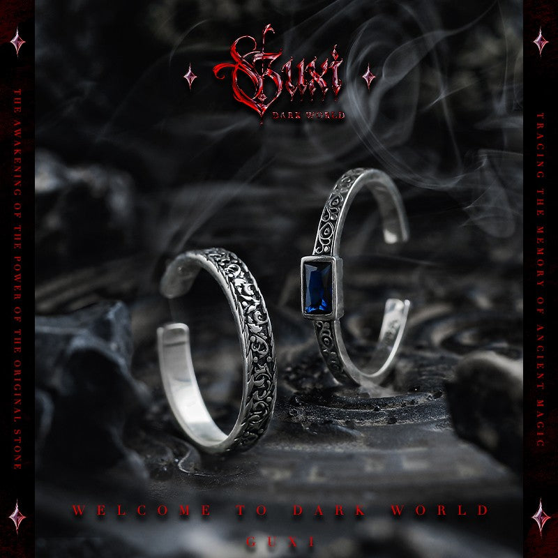 Chasing Shadows Ring - Men's 925 Silver Gothic Style - 925 Silver Ring for Men