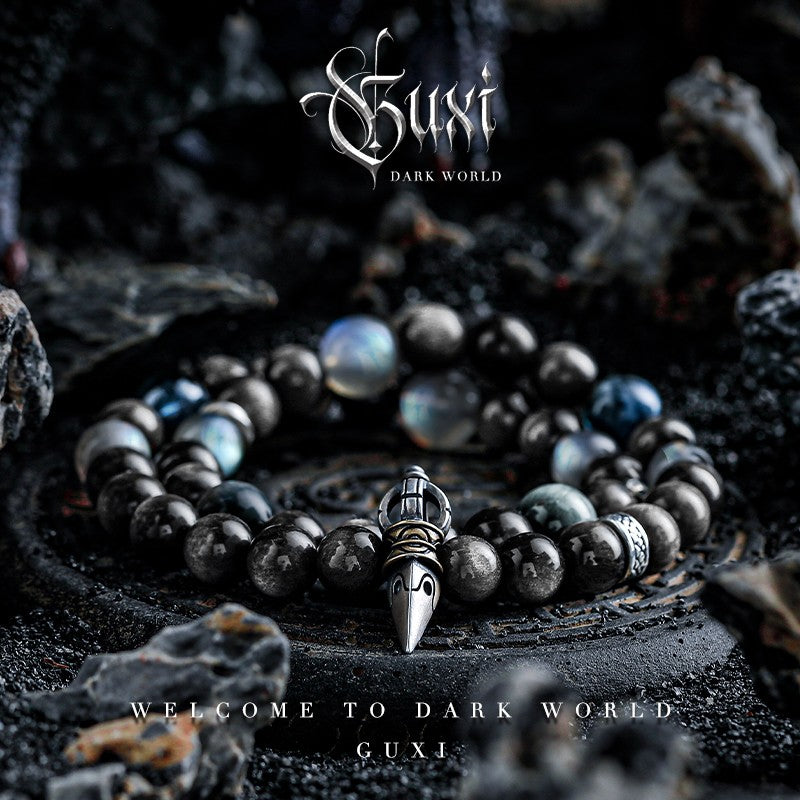 Chaos Power Double-Layer 925 Silver Bracelet for Men — view 1