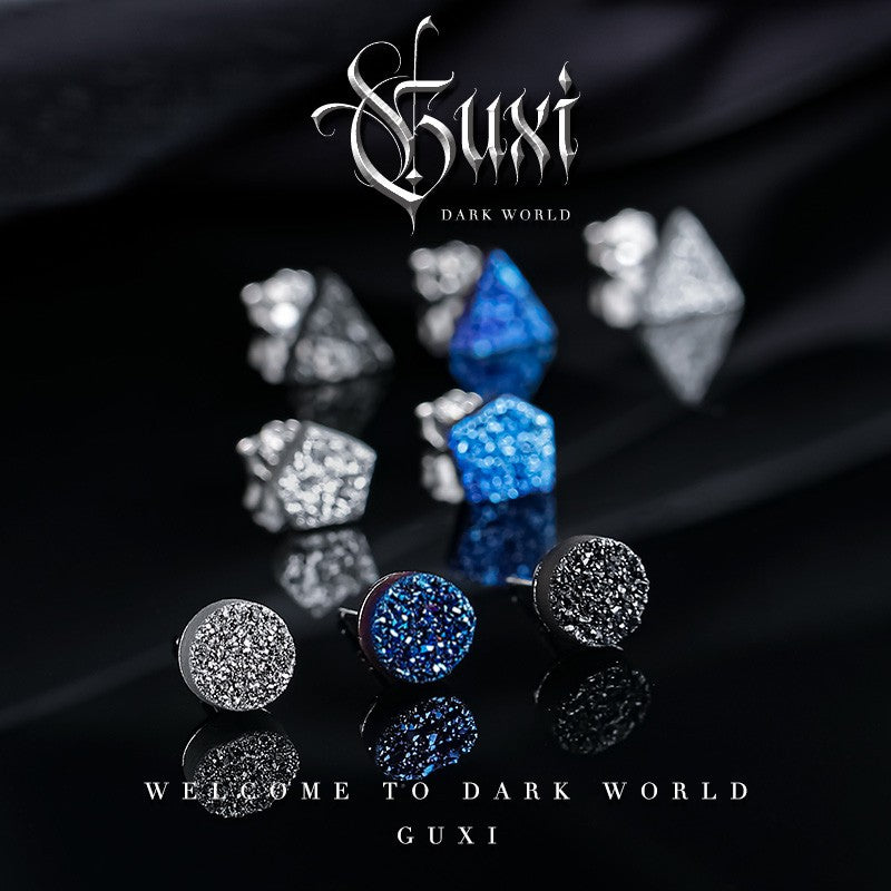 Shattered Crystal Cluster 925 Silver Studs — view 1
