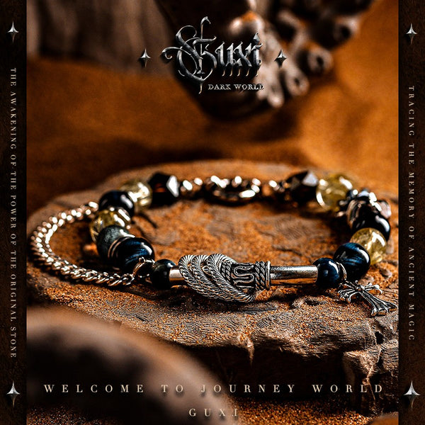 Annihilation 925 Silver Beaded Bracelet for Men