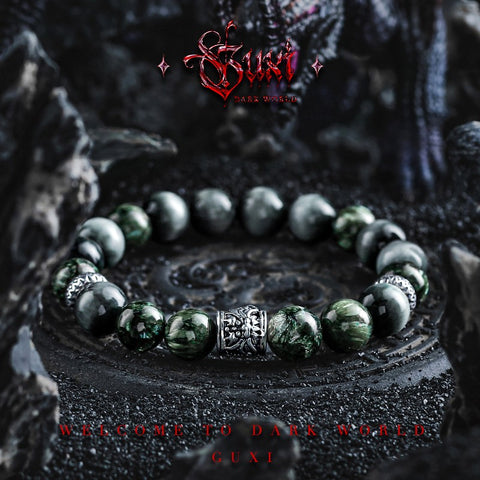 Binding Dragon 925 Silver Bead Bracelet - 925 Silver Bracelet for Men