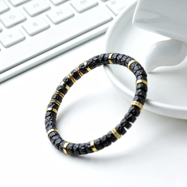 Black Gold Coconut Bracelet | Chaos Mountain 7mm Beads